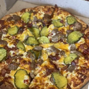 Dill pickle pizza