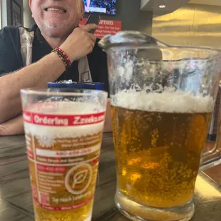 Pitcher of beer $12.50