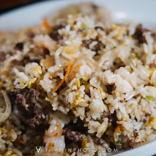 a close up of a plate of food