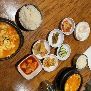 Soft Tofu Stew with vegetables